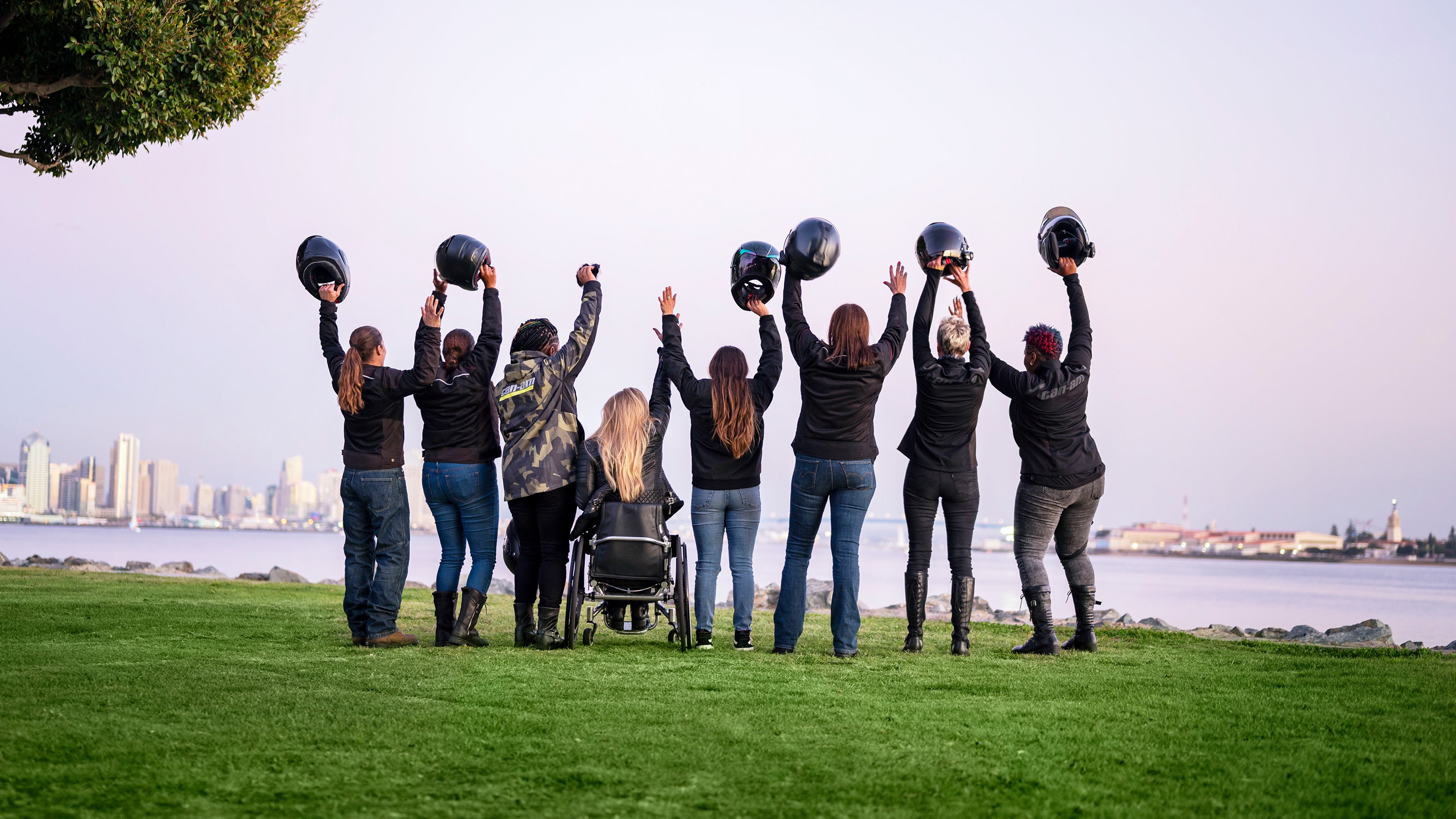 Group of 3-wheel women rider