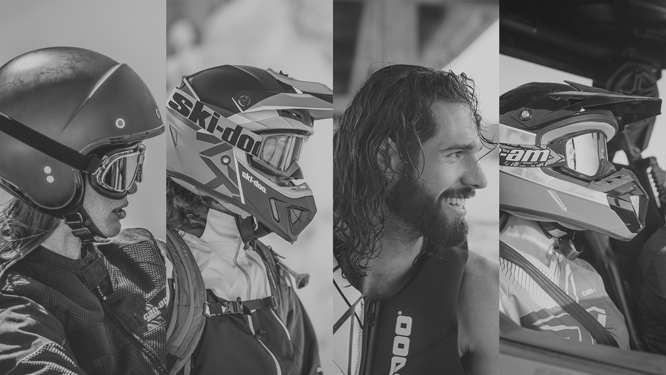 Montage of Can-Am riders